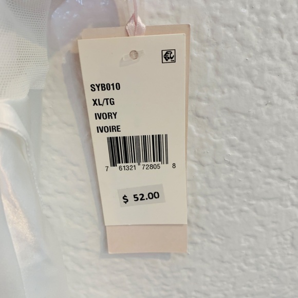 LINEA DONATELLA Embroidered Satin Short Chemise Nightgown Baby Doll Ivory Sz XL - Picture 8 of 12